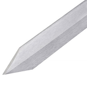 A diamond parting tool profile and bevel.