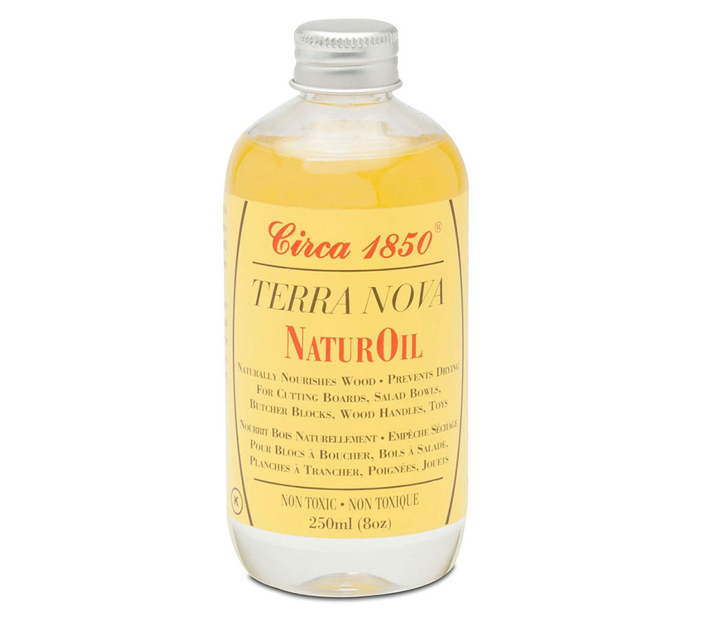 A bottle of Terra Nova oil.