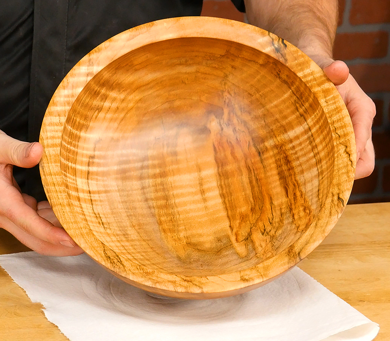 Showing the finished bowl.
