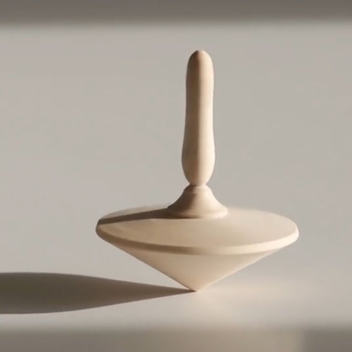 A spinning top on a table.